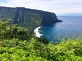 Scenic cliffs and ocean at WaipiÃ¢â¬â¢o Valley on the Big Island of Hawaii